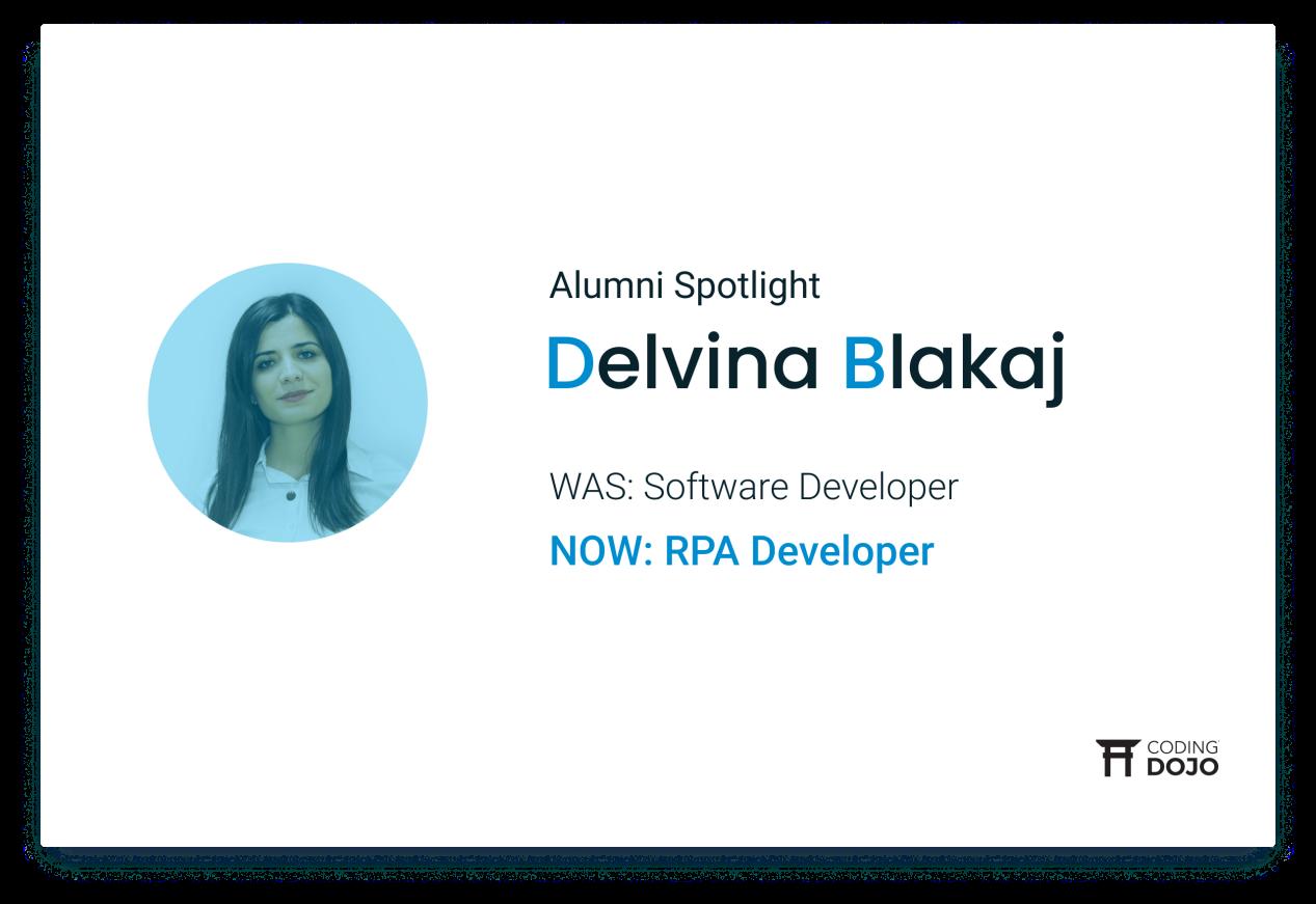Vom Crawlen von Websites zum Bau von Robotern | Wie sich die Online-Teilzeit-Alumna Delvina Bakaj in eine neue Karriere weitere